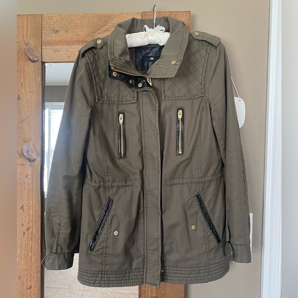 Women’s Dark Green Utility Jacket- H&M
